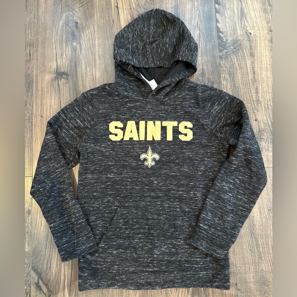 GUC Youth NFL Apparel New Orleans Saints Pullover Hoodie Sweatshirt, L 12/14